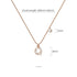 Solid 925 Sterling Silver Initial Crystal Personalised Alphabet Letter Necklace Rose Gold Filled